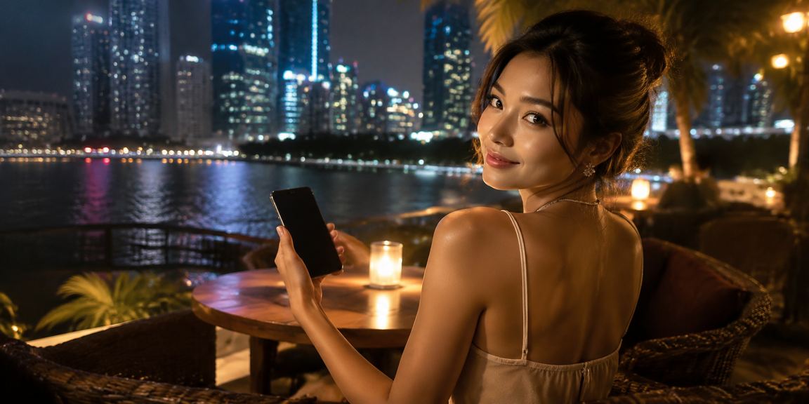 Pemain di Petaling Jaya menggunakan telefon mudah alih untuk bermain kasino langsung dengan paparan HD